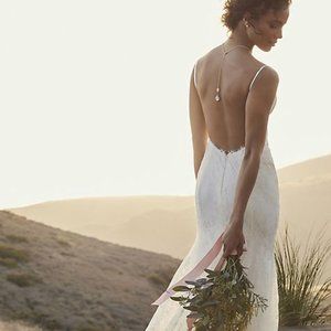 Galina Low Back Soft Lace Gown